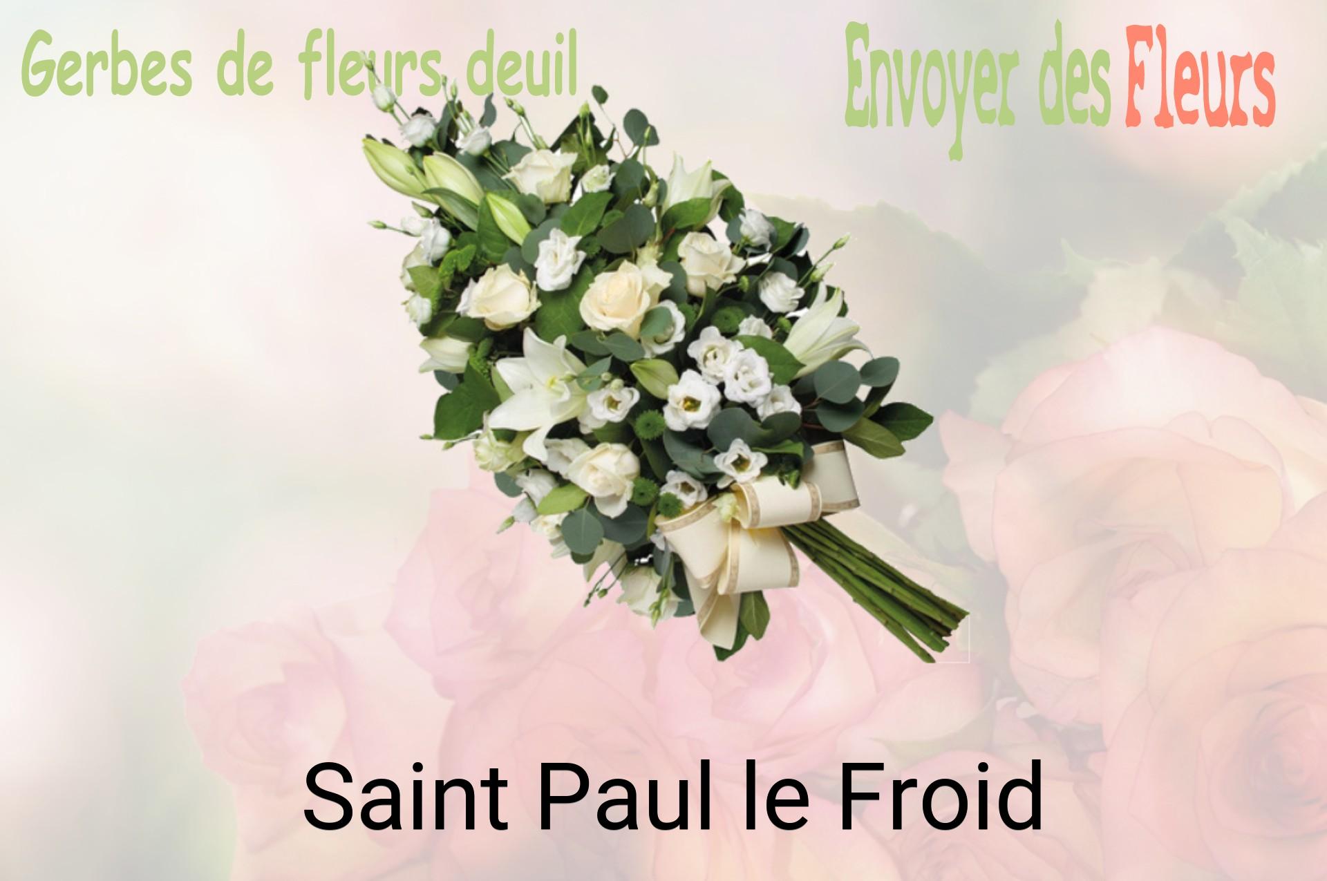 Gerbe de fleurs de deuil livrée à Saint-Paul-le-Froid